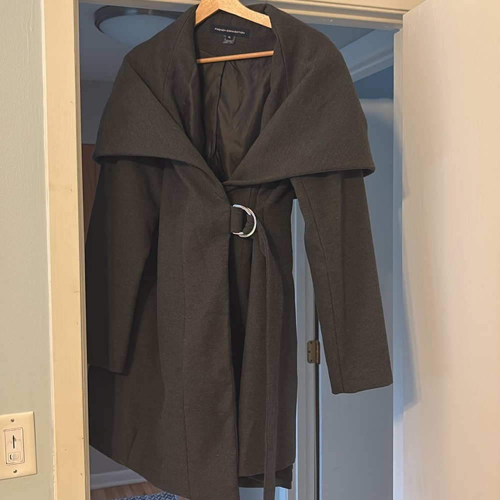 French Connection Gray Coat - Picture 2 of 5